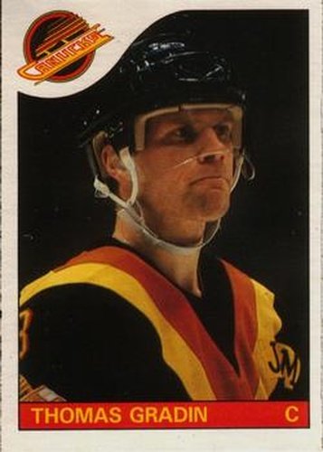 #16 Thomas Gradin - Vancouver Canucks - 1985-86 O-Pee-Chee Hockey
