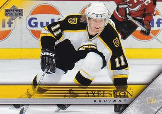 #16 P.J. Axelsson - Boston Bruins - 2005-06 Upper Deck Hockey