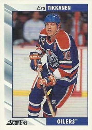 #16 Esa Tikkanen - Edmonton Oilers - 1992-93 Score USA Hockey