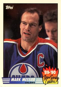 #16 Mark Messier - Edmonton Oilers - 1990-91 Topps Hockey - Team Scoring Leaders