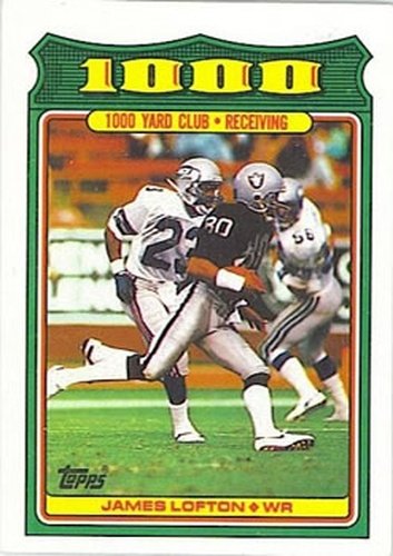 #16 James Lofton - Los Angeles Raiders - 1988 Topps Football - 1000 Yard Club