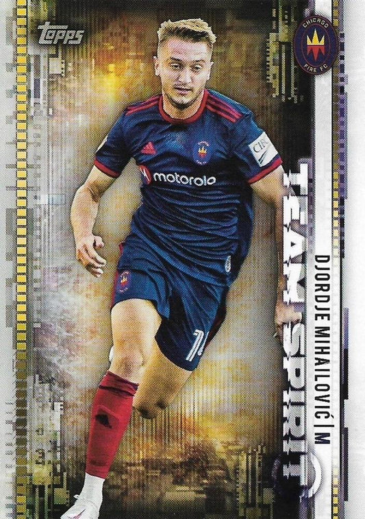#TS-16 Djordje Mihailovic - Chicago Fire - 2021 Topps MLS Soccer - Team Spirit