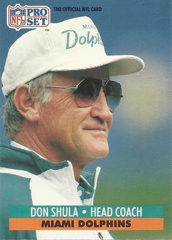 #216 Don Shula - Miami Dolphins - 1991 Pro Set Football