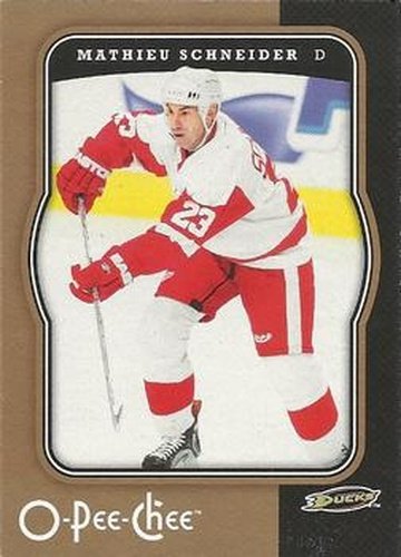 #16 Mathieu Schneider - Anaheim Ducks - 2007-08 O-Pee-Chee Hockey
