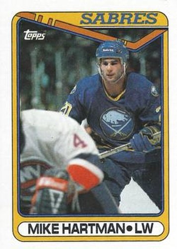 #16 Mike Hartman - Buffalo Sabres - 1990-91 Topps Hockey
