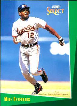 #170 Mike Devereaux - Baltimore Orioles - 1993 Select Baseball