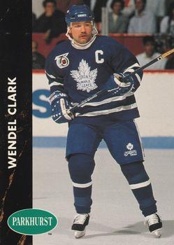 #170 Wendel Clark - Toronto Maple Leafs - 1991-92 Parkhurst Hockey