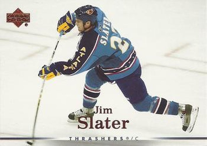 #170 Jim Slater - Atlanta Thrashers - 2007-08 Upper Deck Hockey