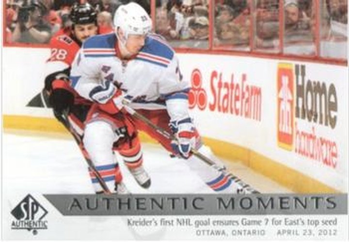 #170 Chris Kreider - New York Rangers - 2012-13 SP Authentic Hockey