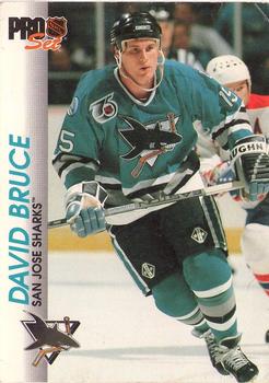 #170 David Bruce - San Jose Sharks - 1992-93 Pro Set Hockey