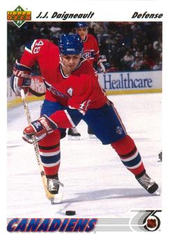 #170 J.J. Daigneault - Montreal Canadiens - 1991-92 Upper Deck Hockey