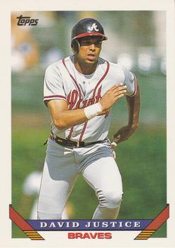 #170 David Justice - Atlanta Braves - 1993 Topps Baseball
