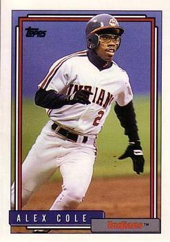 #170 Alex Cole - Cleveland Indians - 1992 Topps Baseball