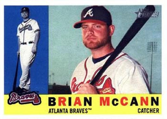 #170 Brian McCann - Atlanta Braves - 2009 Topps Heritage Baseball