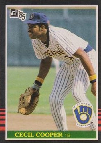 #170 Cecil Cooper - Milwaukee Brewers - 1985 Donruss Baseball