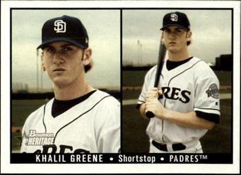 #170 Khalil Greene - San Diego Padres - 2003 Bowman Heritage Baseball