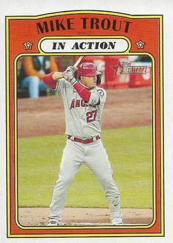#170 Mike Trout - Los Angeles Angels - 2021 Topps Heritage Baseball