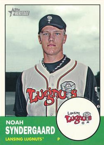 #170 Noah Syndergaard - Lansing Lugnuts - 2012 Topps Heritage Minor League Baseball