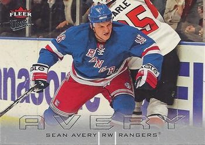 #170 Sean Avery - New York Rangers - 2009-10 Ultra Hockey