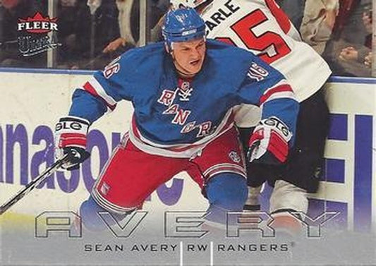 #170 Sean Avery - New York Rangers - 2009-10 Ultra Hockey