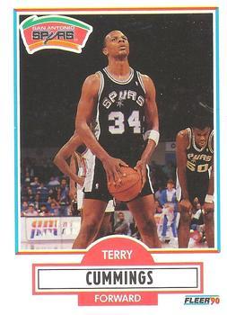 #170 Terry Cummings - San Antonio Spurs - 1990-91 Fleer Basketball