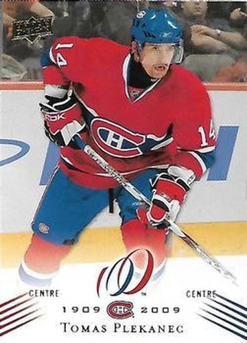 #170 Tomas Plekanec - Montreal Canadiens - 2008-09 Upper Deck Montreal Canadiens Centennial Hockey