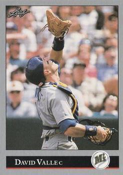 #170 David Valle - Seattle Mariners - 1992 Leaf Baseball