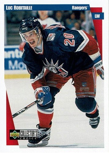 #170 Luc Robitaille - New York Rangers - 1997-98 Collector's Choice Hockey