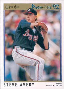 #170 Steve Avery - Atlanta Braves - 1992 O-Pee-Chee Premier Baseball