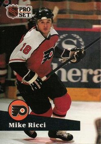 #170 Mike Ricci - 1991-92 Pro Set Hockey