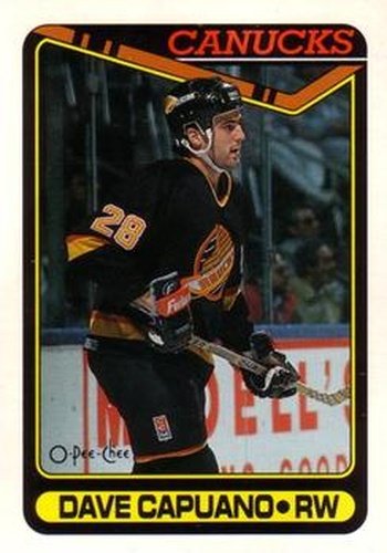 #170 Dave Capuano - Vancouver Canucks - 1990-91 O-Pee-Chee Hockey
