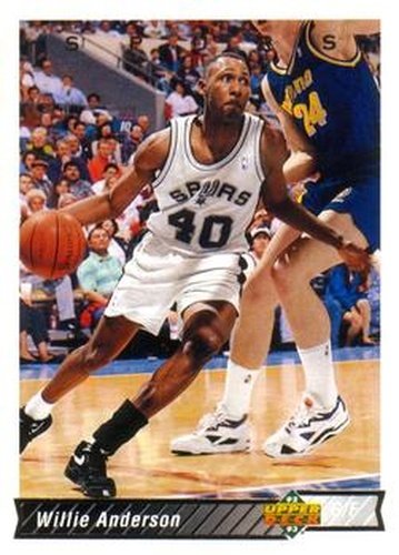 #170 Willie Anderson - San Antonio Spurs - 1992-93 Upper Deck Basketball
