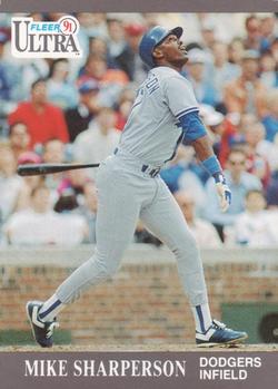 #170 Mike Sharperson - Los Angeles Dodgers - 1991 Ultra Baseball