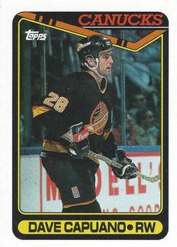 #170 Dave Capuano - Vancouver Canucks - 1990-91 Topps Hockey