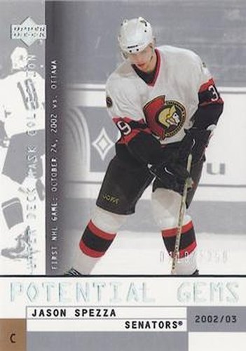 #171 Jason Spezza - Ottawa Senators - 2002-03 Upper Deck Mask Collection Hockey