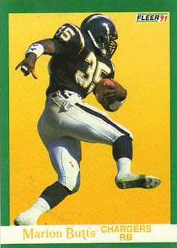 #171 Marion Butts - San Diego Chargers - 1991 Fleer Football