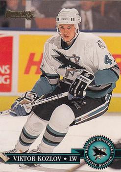 #171 Viktor Kozlov - San Jose Sharks - 1995-96 Donruss Hockey
