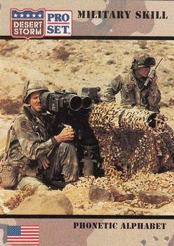 #171 Phonetic Alphabet - 1991 Pro Set Desert Storm