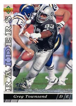 #171 Greg Townsend - Los Angeles Raiders - 1993 Upper Deck Football