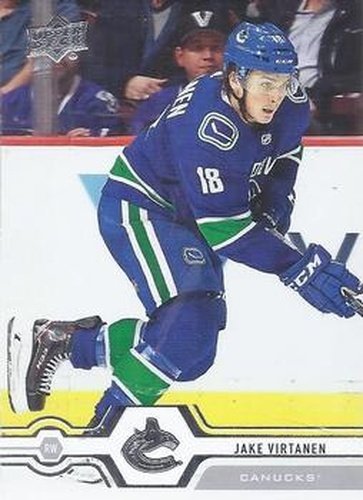 #171 Jake Virtanen - Vancouver Canucks - 2019-20 Upper Deck Hockey