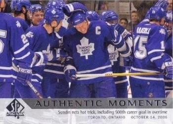 #171 Mats Sundin - Toronto Maple Leafs - 2012-13 SP Authentic Hockey
