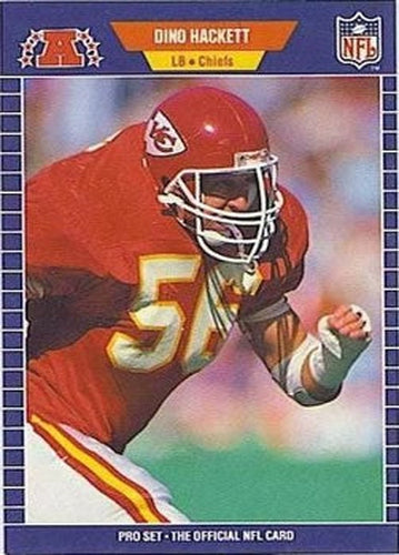 #171 Dino Hackett - Kansas City Chiefs - 1989 Pro Set Football