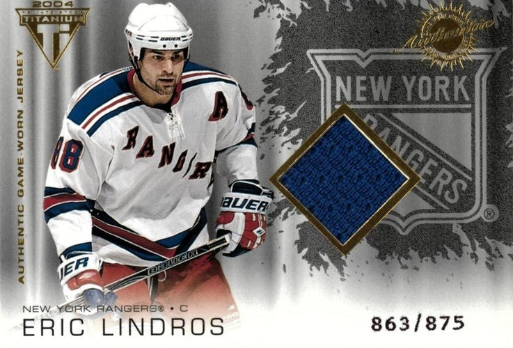 #171 Eric Lindros - New York Rangers - 2003-04 Pacific Private Stock Titanium Hockey