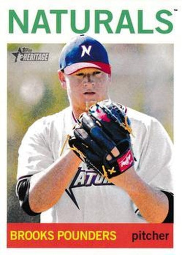 #171 Brooks Pounders - Northwest Arkansas Naturals - 2013 Topps Heritage Minor League Baseball