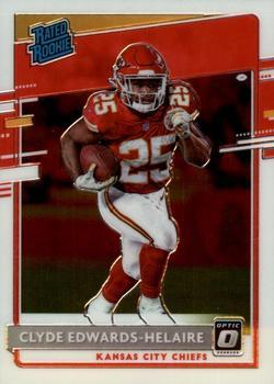 #171 Clyde Edwards-Helaire - Kansas City Chiefs - 2020 Donruss Optic Football