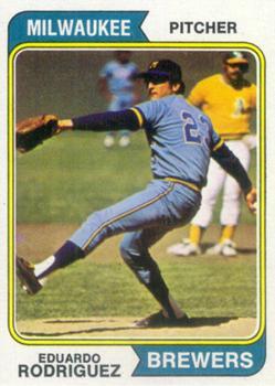 #171 Eduardo Rodriguez - Milwaukee Brewers - 1974 Topps Baseball