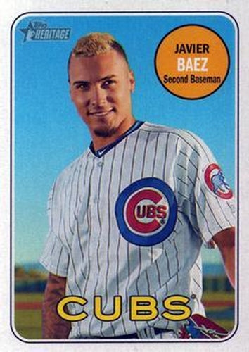 #171 Javier Baez - Chicago Cubs - 2018 Topps Heritage Baseball