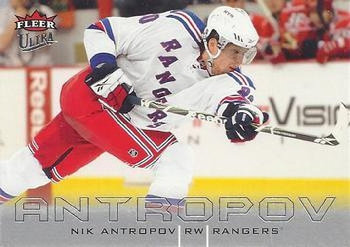 #171 Nik Antropov - New York Rangers - 2009-10 Ultra Hockey