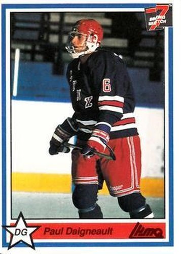 #171 Paul Daigneault - St-Jean Lynx - 1990-91 7th Inning Sketch QMJHL Hockey