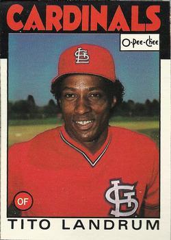 #171 Tito Landrum - St. Louis Cardinals - 1986 O-Pee-Chee Baseball
